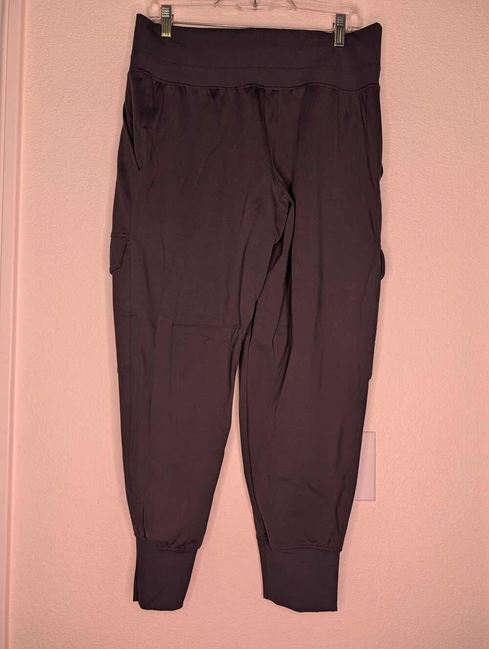 Athleta Brooklyn Cargo Jogger Gray L Travel Athleisure Utility Active Stretch